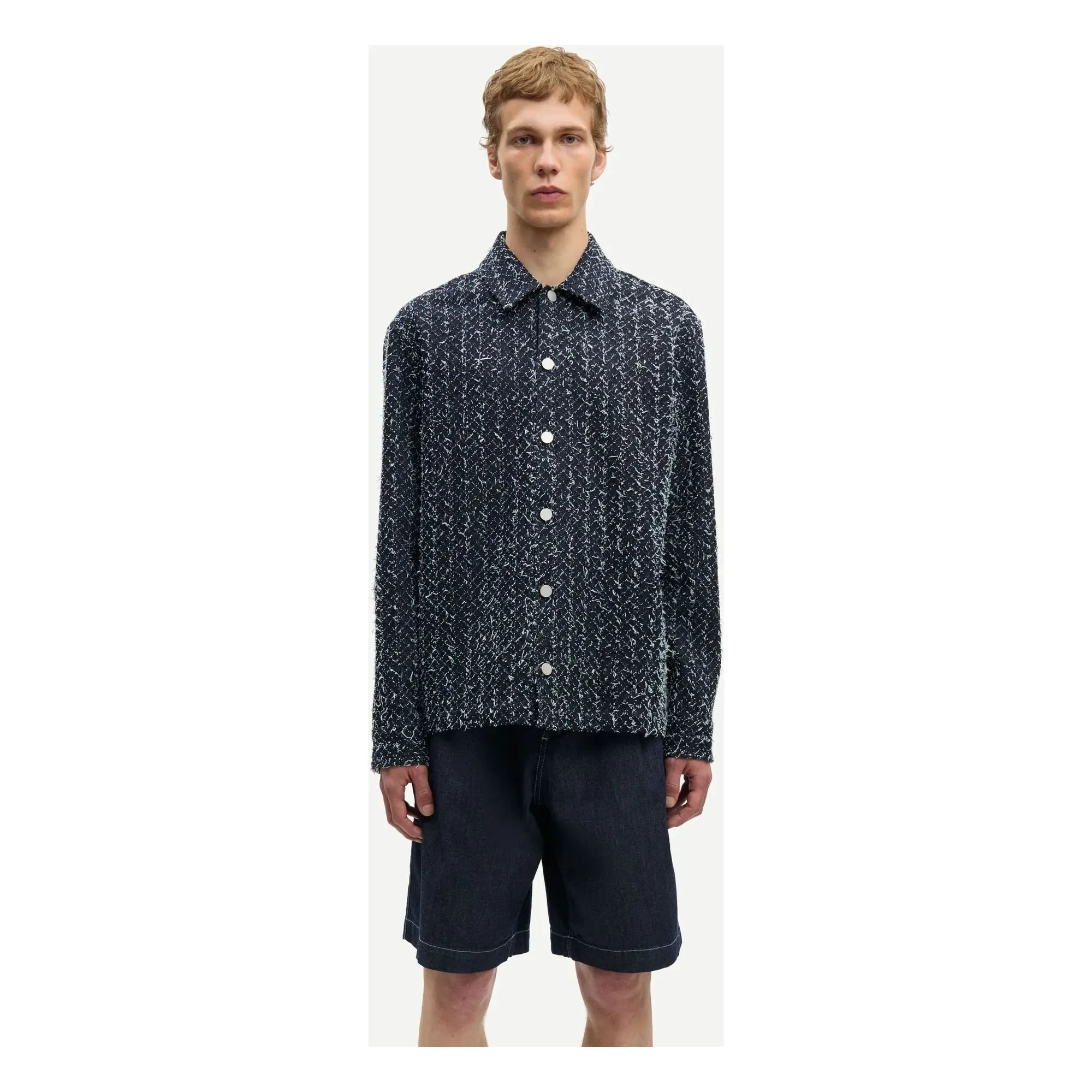Samsoe Samsoe - Sacastor Baumwoll-Overshirt | Dunkelgrau