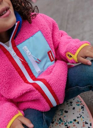 Hello Hossy - Fleecejacke mit Reißverschluss | Fuchsia