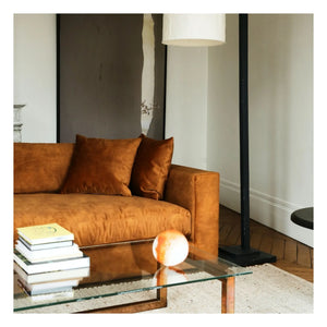 Panac Edition - Bellechasse leichtes 4-Sitzer-Samtsofa - 260 cm | Cognac