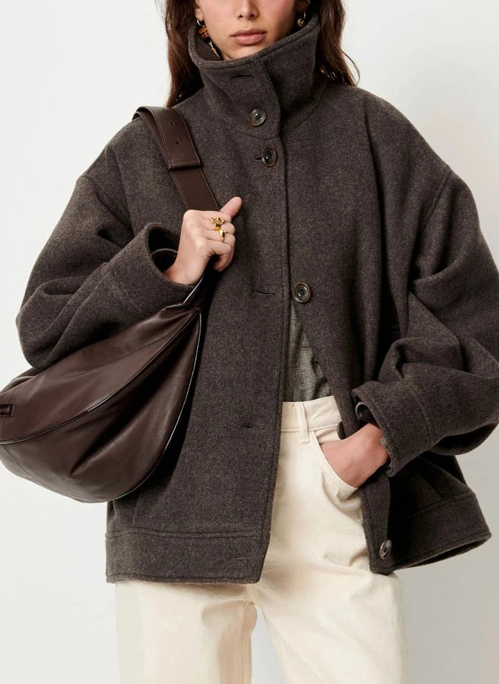 Sessùn - Nariwa Wolle Mantel | Taupe braun