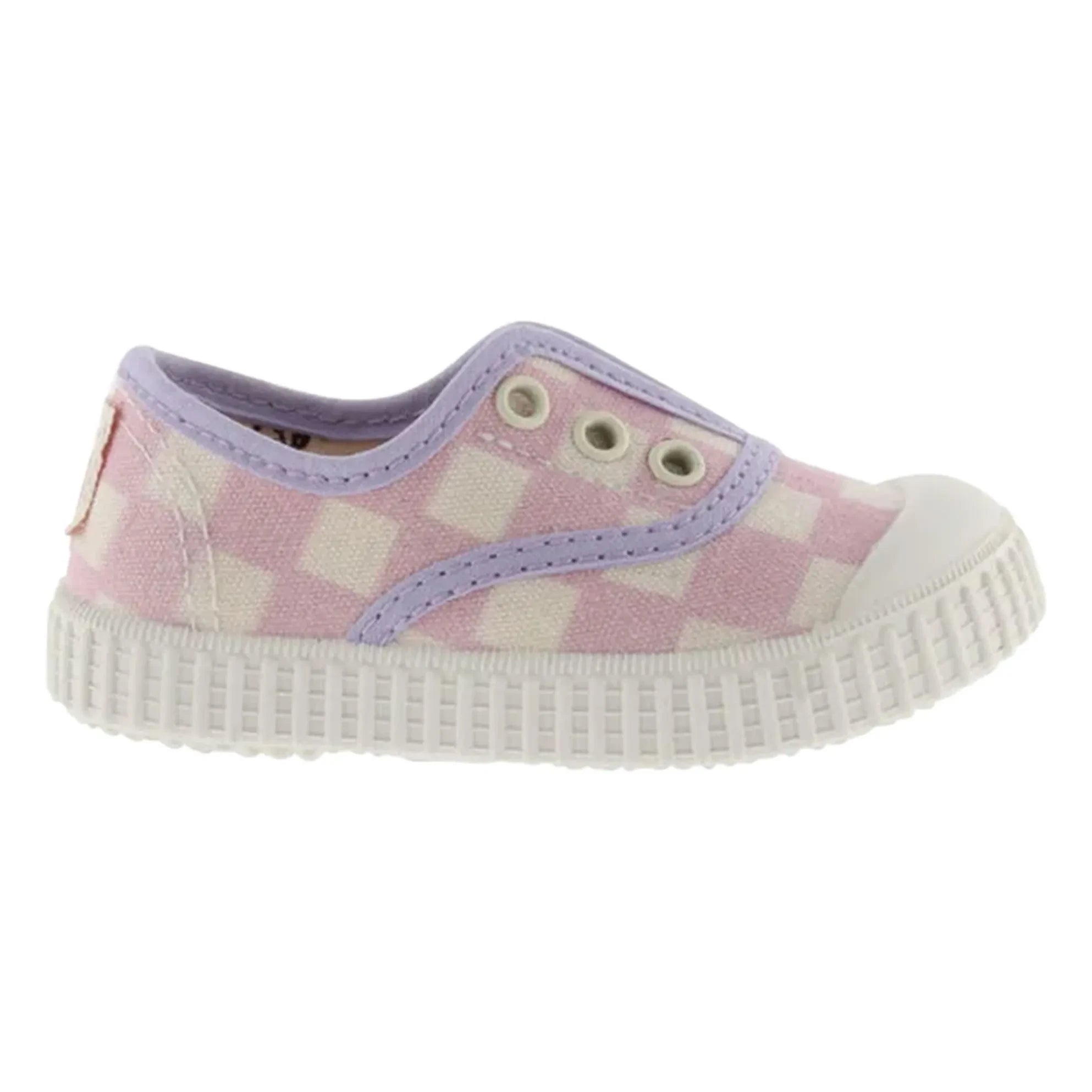Victoria - Lona Quadrille Karierte Sneakers | Rosa