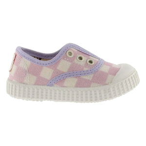 Victoria - Lona Quadrille Karierte Sneakers | Rosa