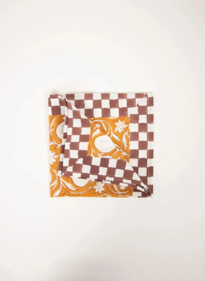 Olsson & Jensen - Pomona Granatapfel-Servietten - 4er-Set | Senf