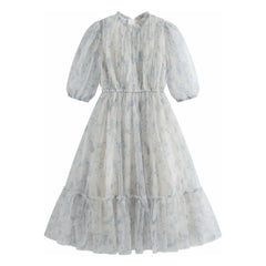C'era Una Volta - Donna Fleurie Kleid | Graublau