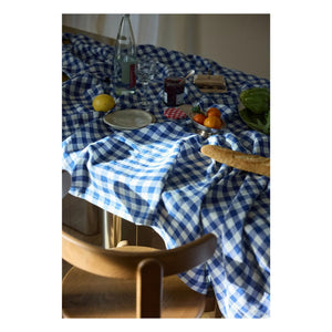 Gabrielle Paris - Vichy Tischdecke aus gewaschenem Leinen | Blau
