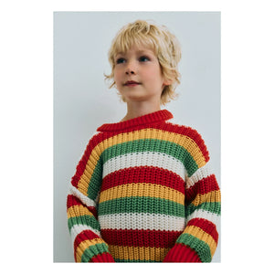 the new society - Lantana Gestreifter Pullover | Rot