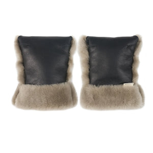 BINIBAMBA - Lammfell-Kinderwagenhandschuhe | Toast