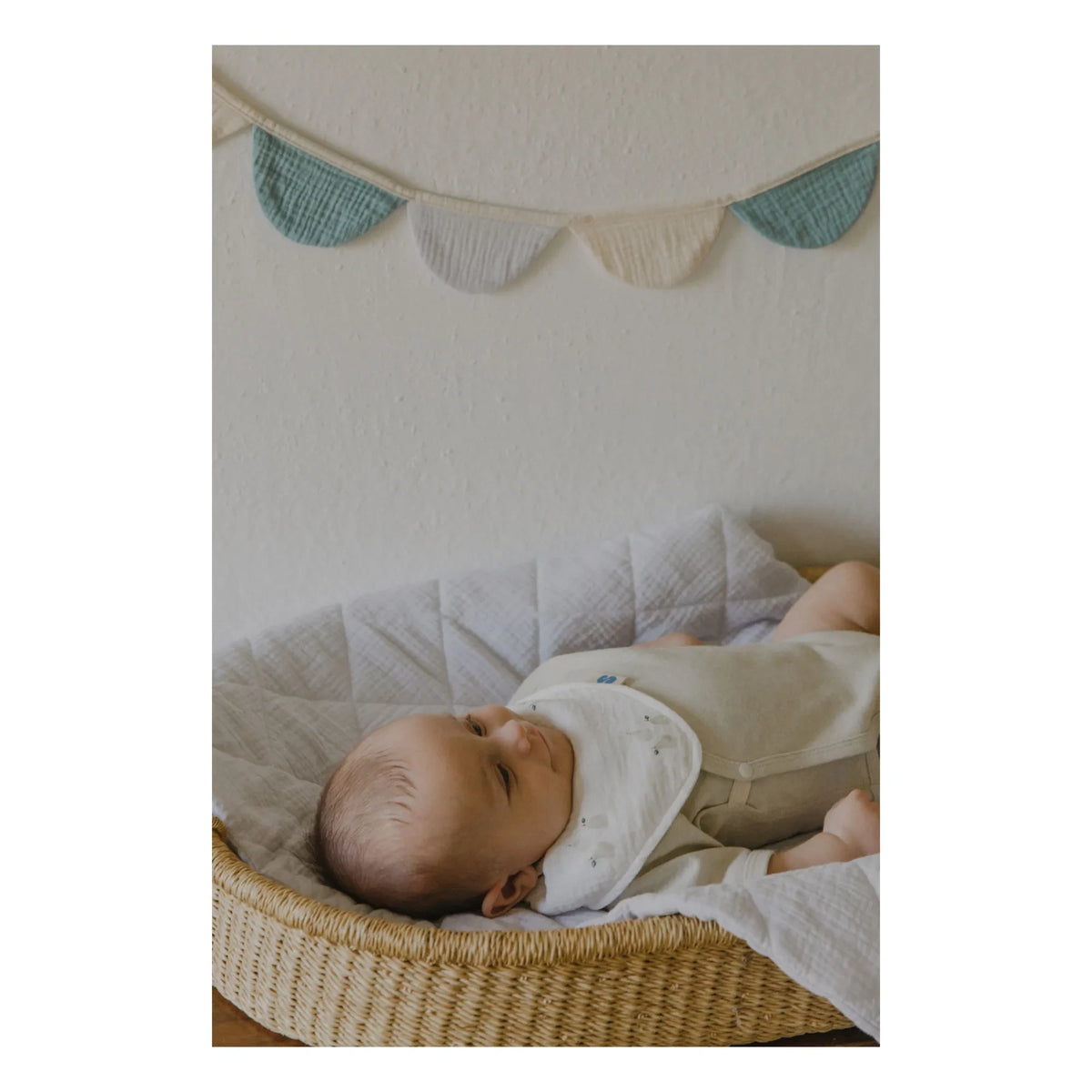 Soft Spot - Dekokette aus Bio-Baumwolle | Hellblau