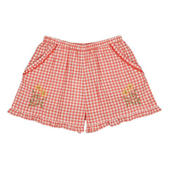 Hello Simone - Dina Vichy Shorts | Rot