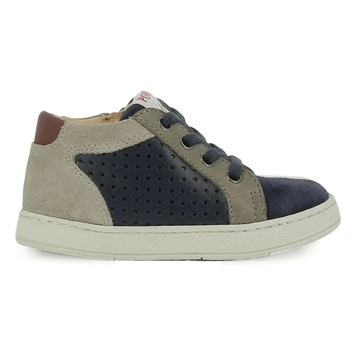 Pom d'Api - Mousse Lace Perfo Velours Sneaker | Marineblau