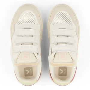 Veja - Çizik Efektli Sneaker Küçük V-90 Deri O.T | Beyaz