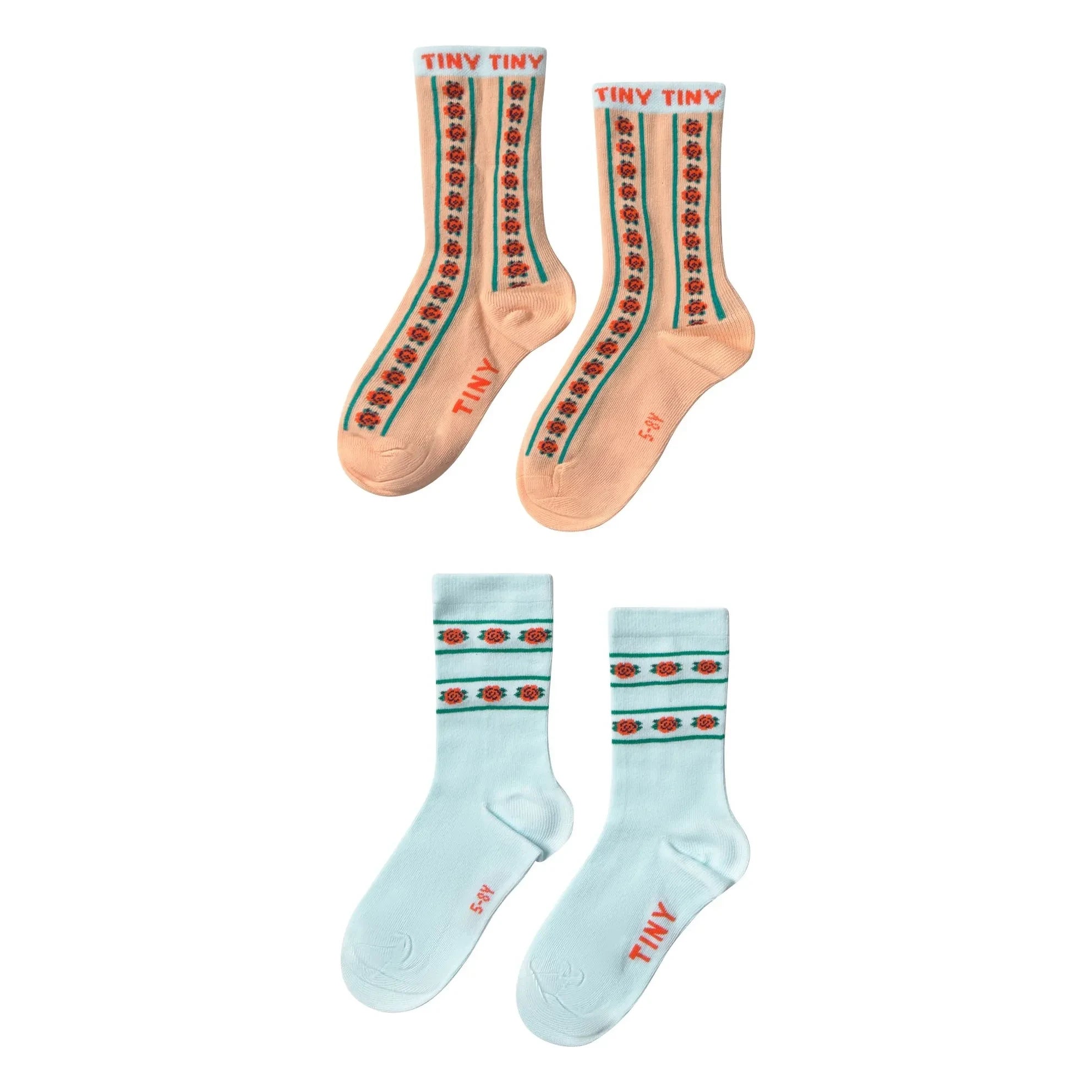 Tinycottons - 2er Pack Rosa Socken | Hellblau