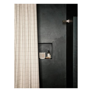 Ferm Living - Beigefarbene Chambray-Duschvorhang