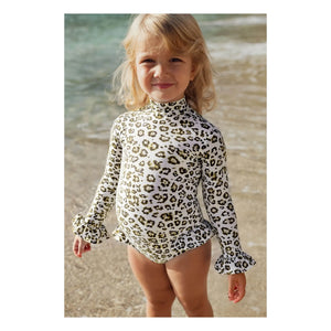 Lison Paris - Badeanzug mit UV-Schutz, Savanna Leopard | Ecru