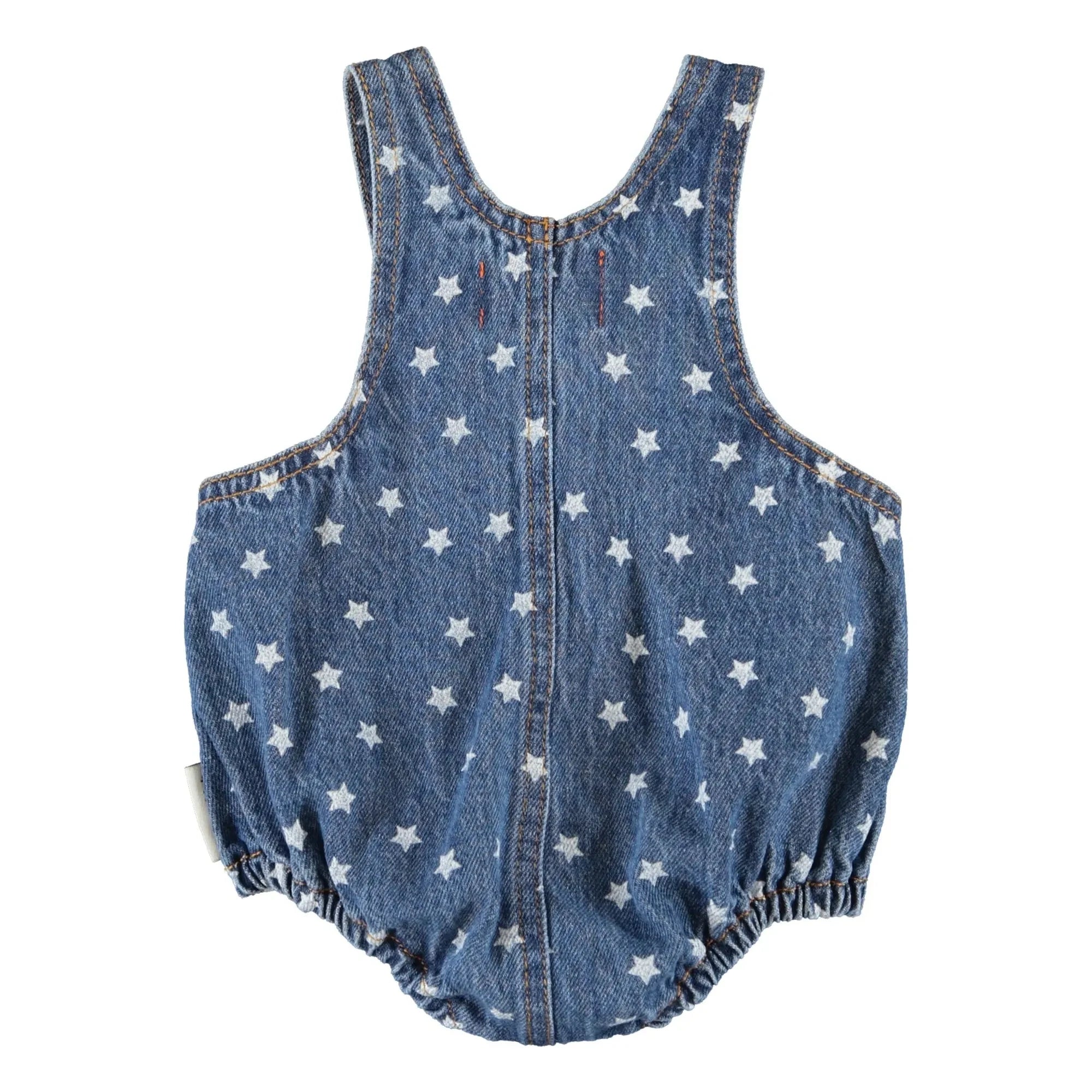 Piupiuchick - Star Denim Strampler | Blau