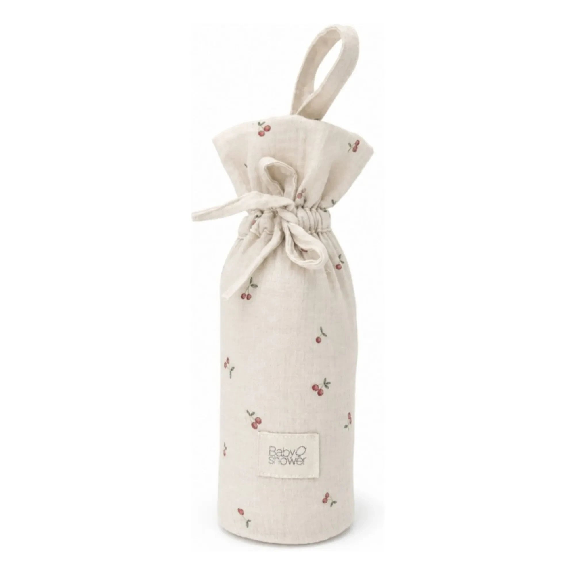 Babyshower - Kirsche Flaschenbeutel | Ecru