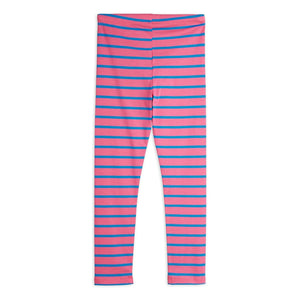 Mini Rodini - Gestreifte Leggings aus Bio-Baumwolle | Rosa