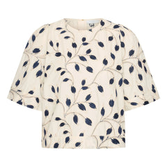 By Bar - Olivia Cotton Botanik Bluse | Nachtblau