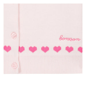 Bonton - Laligne Mini Hearts Strickjacke | Ecru