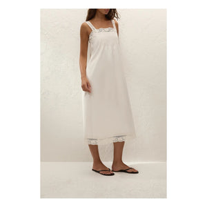 Faithfull the Brand – Cristina Midi-Baumwollkleid | Elfenbein