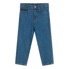 Petit Bateau - Bio-Baumwolle Bestickte Tasche Jeans | Denim Blau