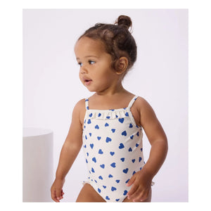 Petit Bateau - Cœurs Badeanzug | Weiß
