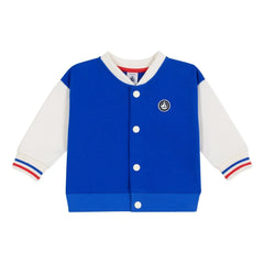 Petit Bateau - Jacke Teddy Colorblock | Königsblau