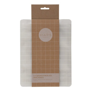Haps Nordic - Wiederverwendbarer Snackbeutel 1000 ml - 3er Pack
