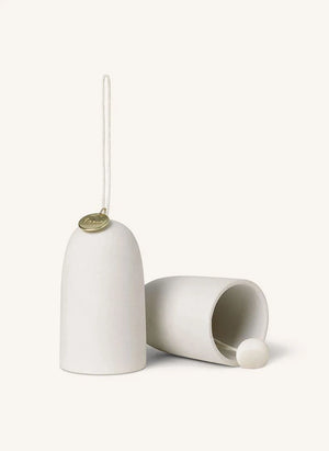 Ferm Living - Keramische Weihnachtsglocken - 2er Set | Weiß