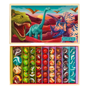 Billes & Co - Dinosaurier-Set - 52 Murmeln | Grün