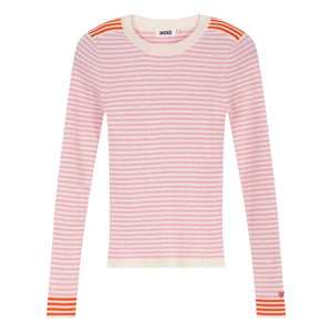 Indee - Vesuvio Gestreifter Pullover | Rosa
