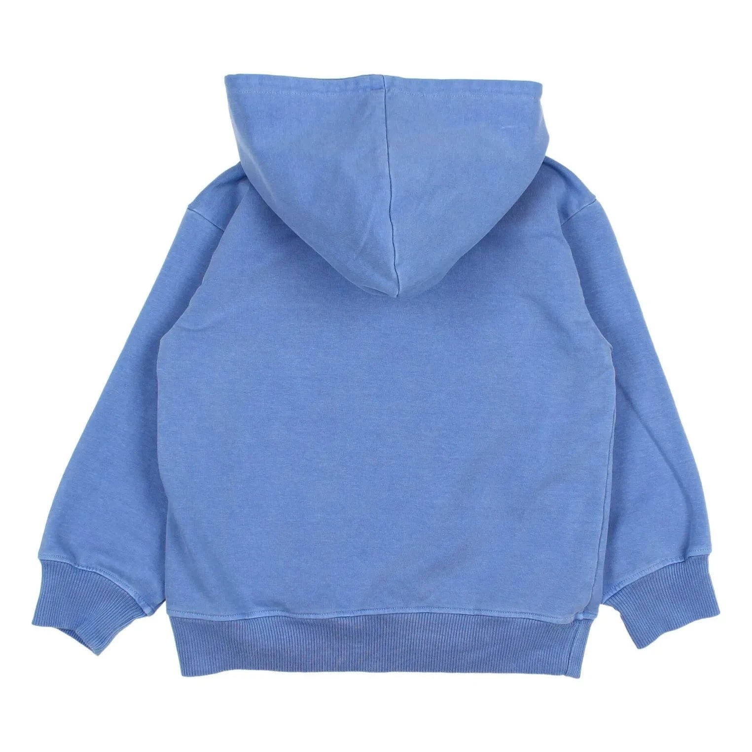 Búho - Fröhlicher Bio-Baumwoll-Kapuzenpullover | Blau