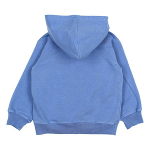 Búho - Fröhlicher Bio-Baumwoll-Kapuzenpullover | Blau