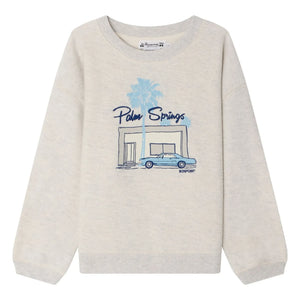 Bonpoint - Tonino Sweatshirt aus Bio-Baumwolle | Grau meliert