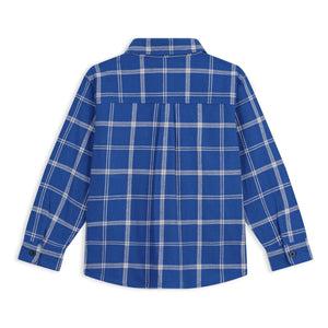 Petit Bateau - Organisches Baumwoll-Karogemuster Hemd | Blau