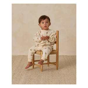 Quincy Mae - Jogger mit Bio-Baumwoll-Bärchen | Ecru