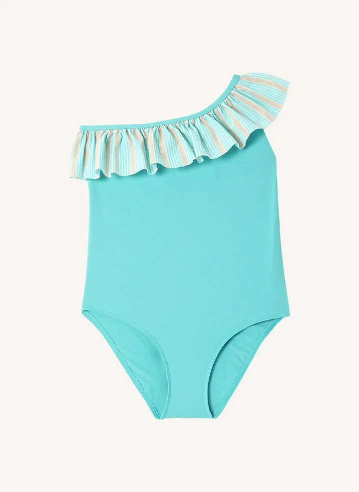 Lison Paris - Riviera Asymmetrischer Einteiliger Badeanzug | Blau