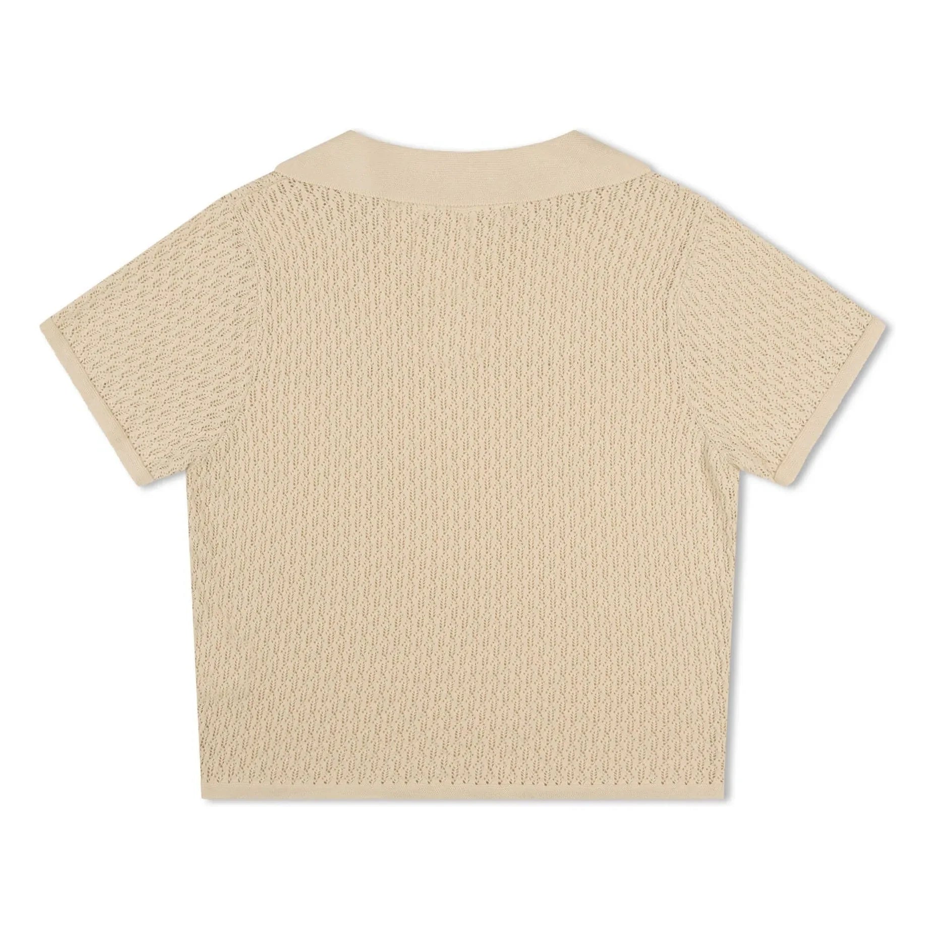 Matona - Pointelle-Poloshirt aus Bio-Baumwolle | Creme