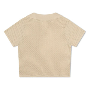 Matona - Pointelle-Poloshirt aus Bio-Baumwolle | Creme
