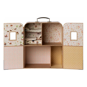 Maileg - Haus Suitcase, Kleine Schwester & Kleiner Bruder Maus
