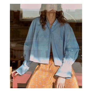 Mes Demoiselles - Soon Baumwoll-Popeline Bluse | Hellblau