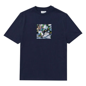 Edmmond Studios – Duck Lake Baumwoll-T-Shirt | Dunkelblau