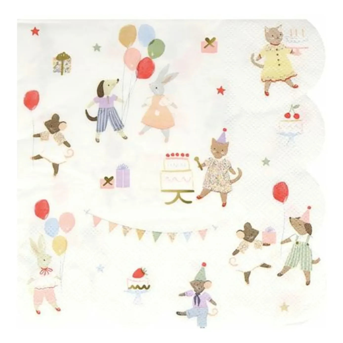 Meri Meri - Tierfreunde Geburtstag Papierservietten - 16er Set