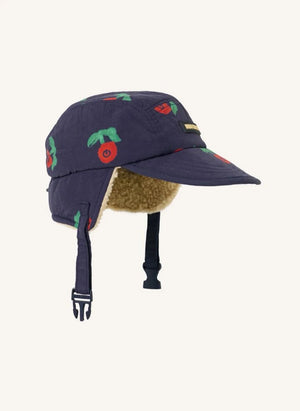 Bobo Choses - Flowered Sherpa-Mütze Recycelte Fasern | Dunkelblau