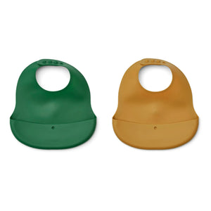 Liewood – Silikon-Lätzchen „Ember“ – 2er-Set | Grün