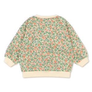 Konges Sløjd - Loupy Blumenmuster Bio-Baumwoll-Sweatshirt | Grün