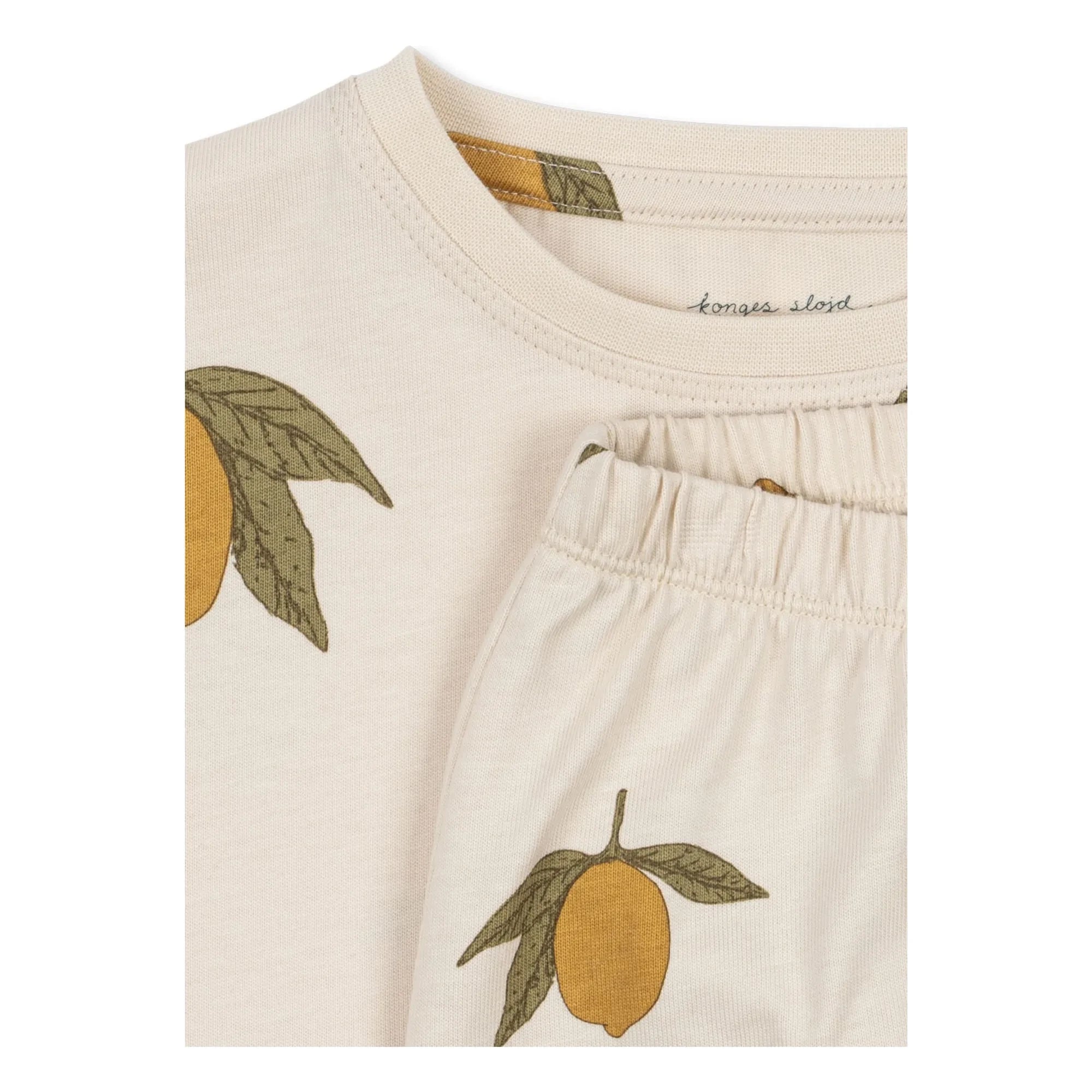 Konges Sløjd - T-Shirt und Shorts aus Bio-Baumwolle in Zitrone und Ecru