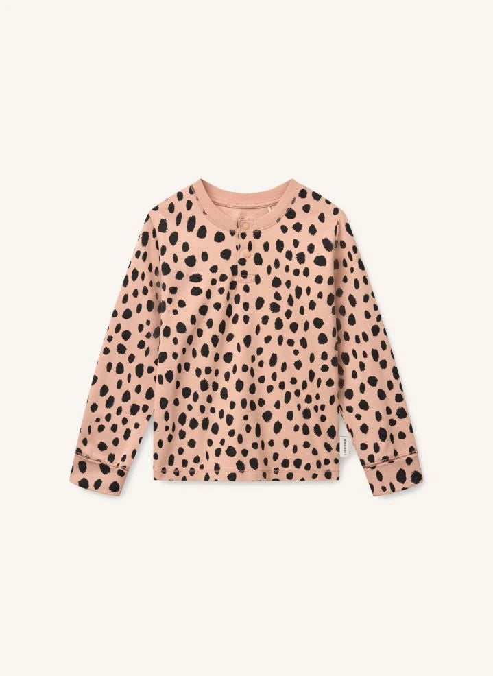 Liewood - Wilhelm Leopard Organische Baumwollpyjama | Rosa