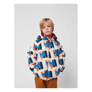 Bobo Choses - Wendbare Recycelte Faser Wasserdichte Jacke | Weiß