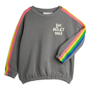 Mini Rodini - Arc en Ciel Bio-Baumwoll-Sweatshirt | Grau